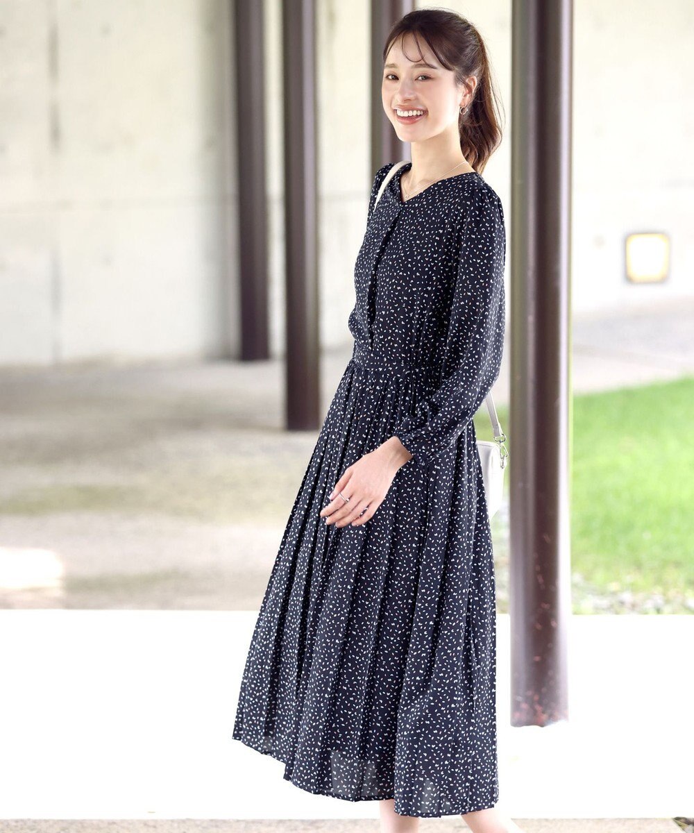 Tiaclasse 【洗える・新色追加】パフスリーブプリーツワンピース 