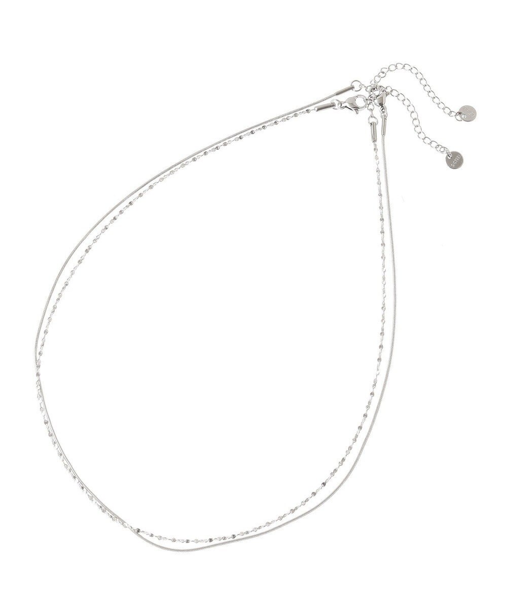 Green Parks ｅｖｅｒｙｗａｌｋ．ステンレス２本セットチェーンネックレス 