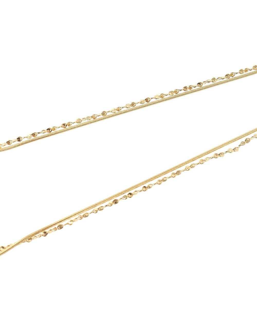 Green Parks ｅｖｅｒｙｗａｌｋ．ステンレス２本セットチェーンネックレス 