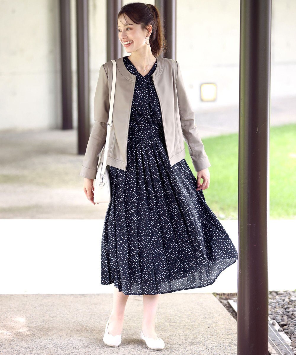 Tiaclasse 【洗える・新色追加】パフスリーブプリーツワンピース 