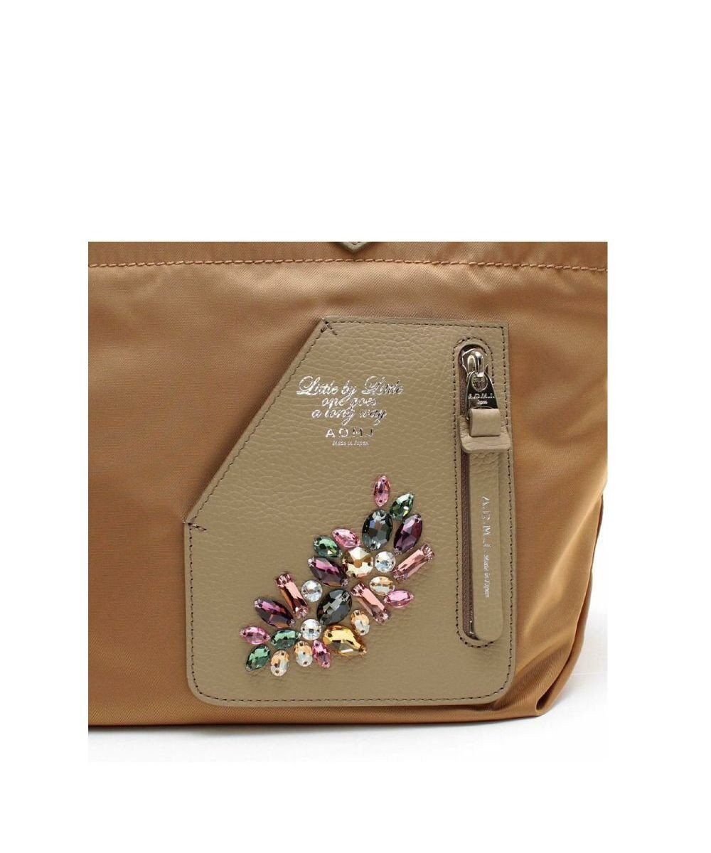 A.D.M.J. 【撥水】デービス/スワロフスキー・クリスタル　ライダースファスナートート 