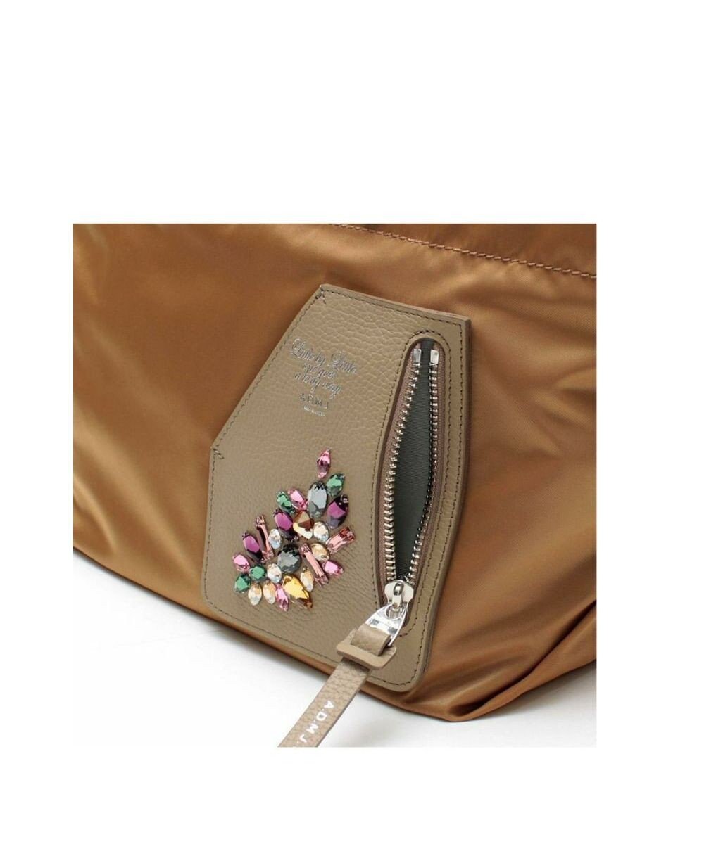 A.D.M.J. 【撥水】デービス/スワロフスキー・クリスタル　ライダースファスナートート 