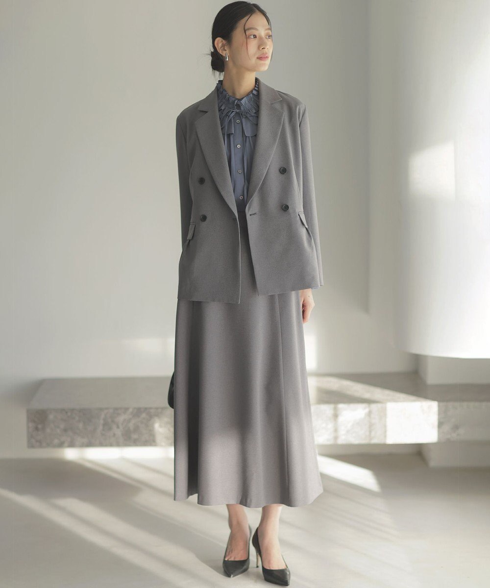 組曲 【2WAY】エアリーシャーティングフリル襟 ブラウス 