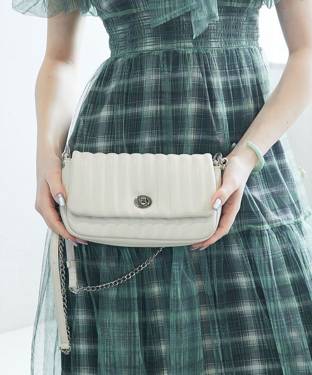 style code 【MERCURYDUO/マーキュリーデュオ】ストライプキルティング　フラップショルダーバッグ 