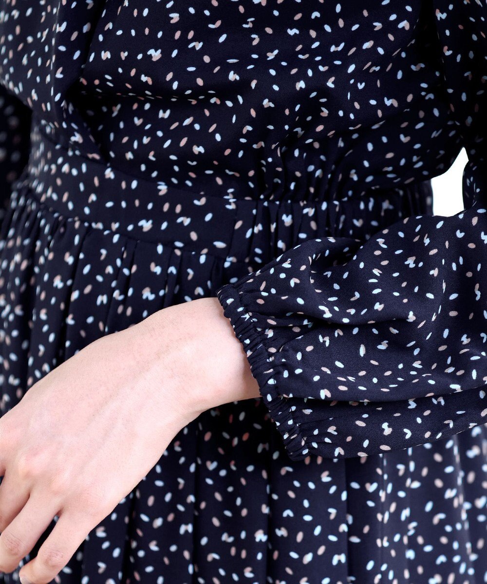 Tiaclasse 【洗える・新色追加】パフスリーブプリーツワンピース 