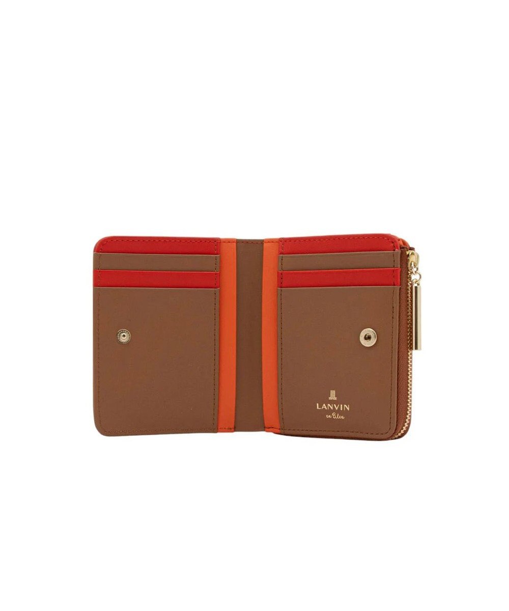 LANVIN en Bleu リュクサンブールカラー 二つ折りLファスナー財布 