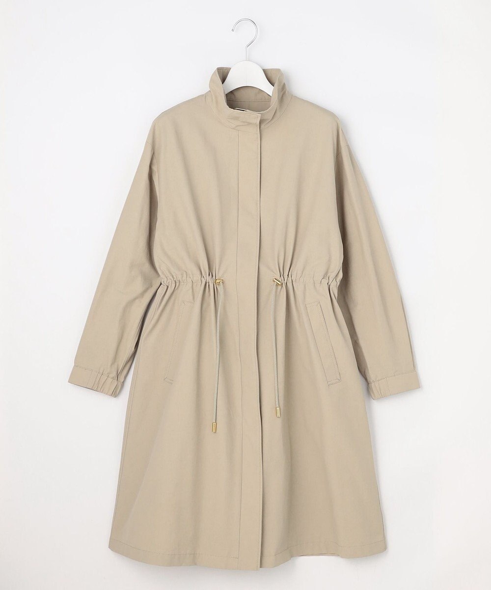 自由区 S コットンナイロンタッサースタンドカラー コート 