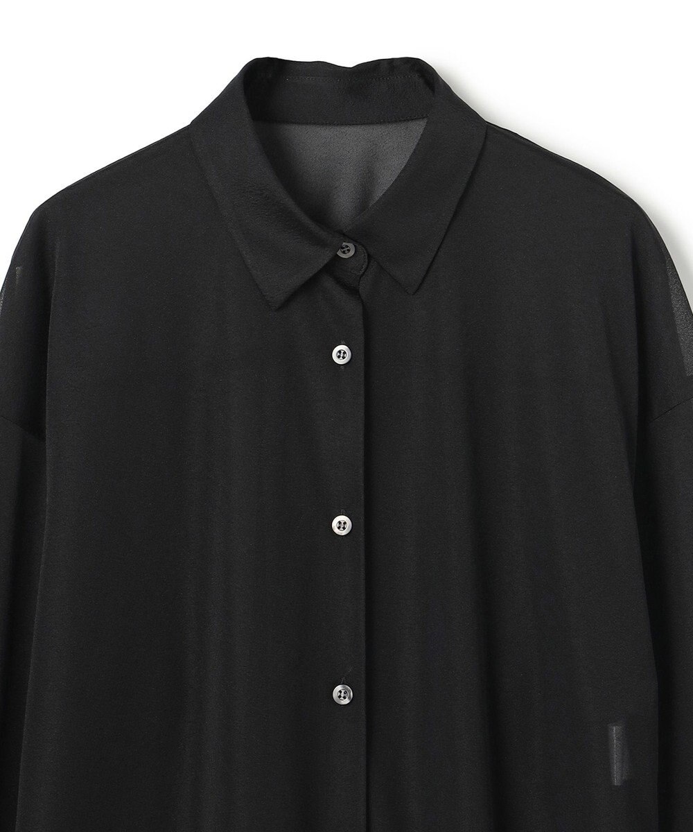 uncrave トリコットシフォン ロングシャツ 