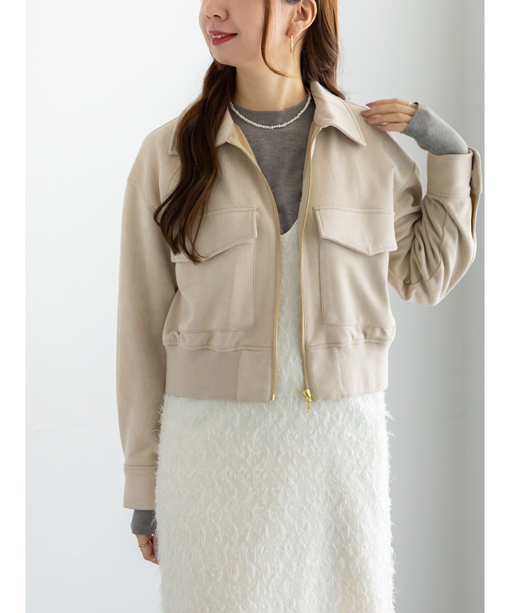 Te chichi スウェードジップブルゾン 