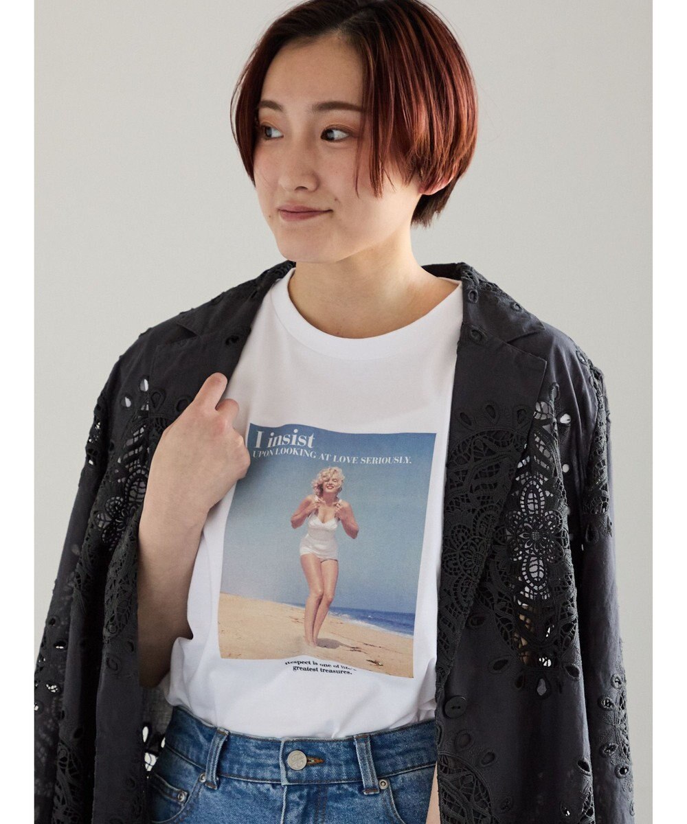 Te chichi マリリンモンロービーチフォトTシャツ 