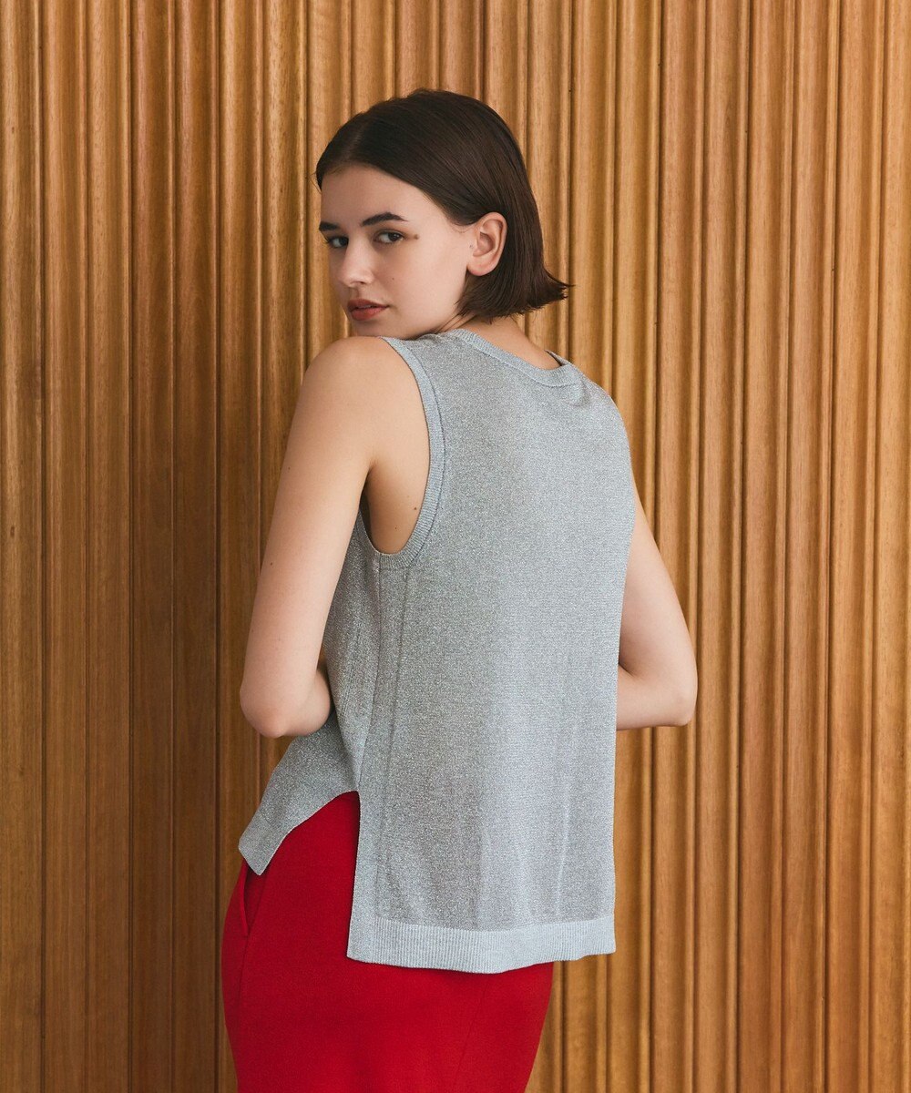 GRACE CONTINENTAL ラメジャガードノースリーブ 