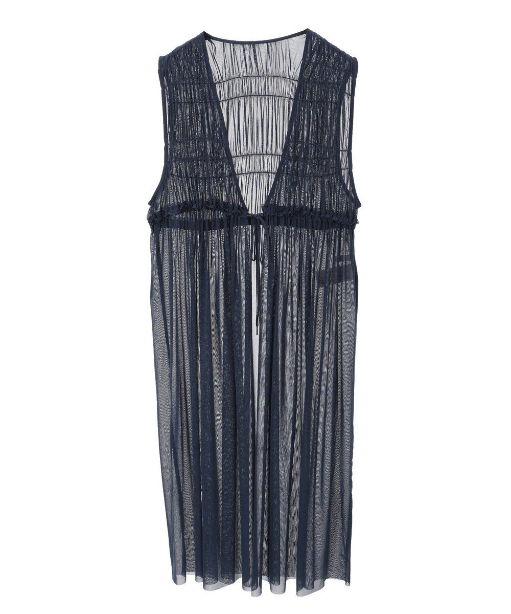 Green Parks メッシュシャーリングレイヤーワンピース 