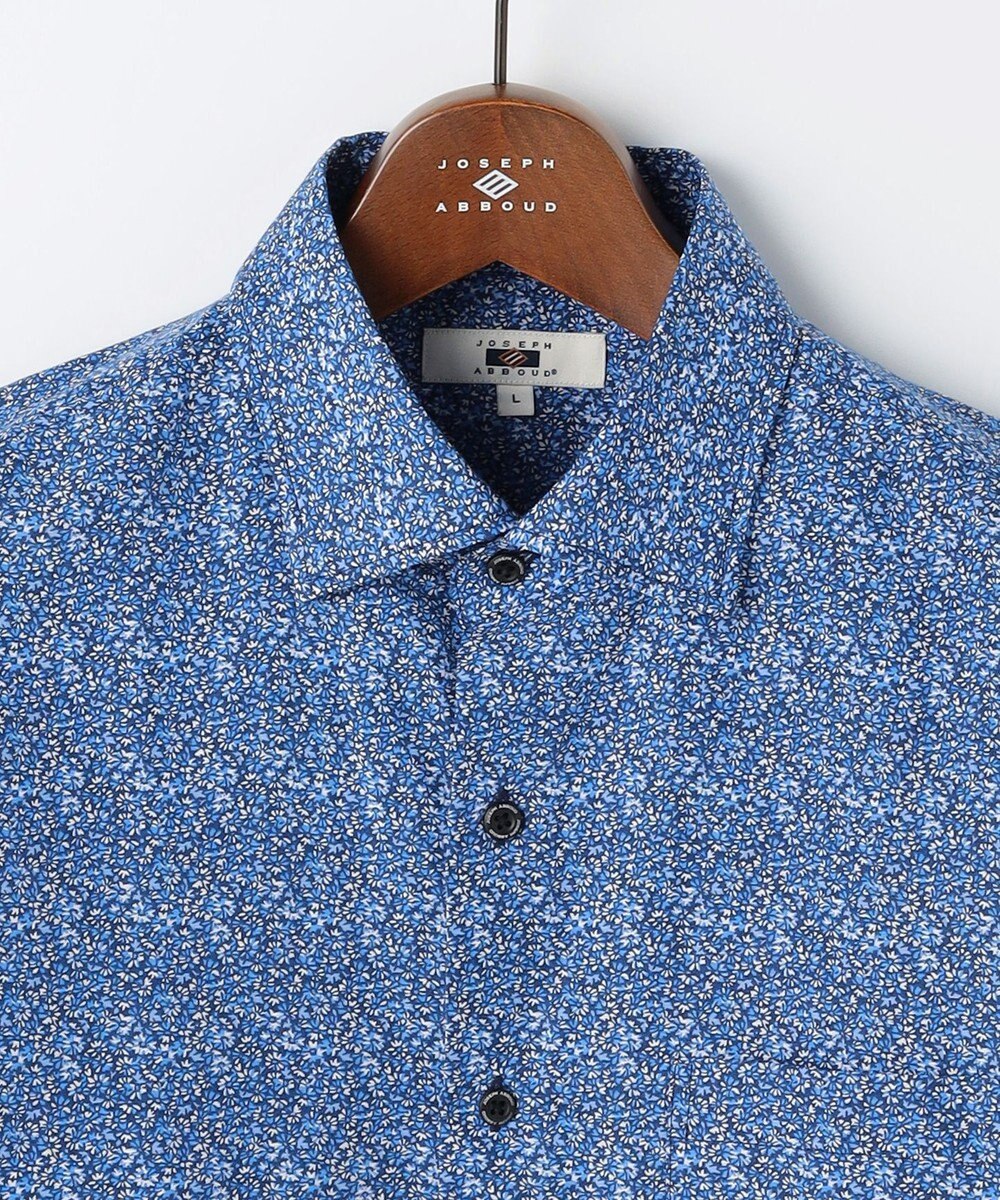 JOSEPH ABBOUD 【キングサイズ・清涼・リネンブレンド】コットンリネン ボイルフラワープリント 半袖シャツ 