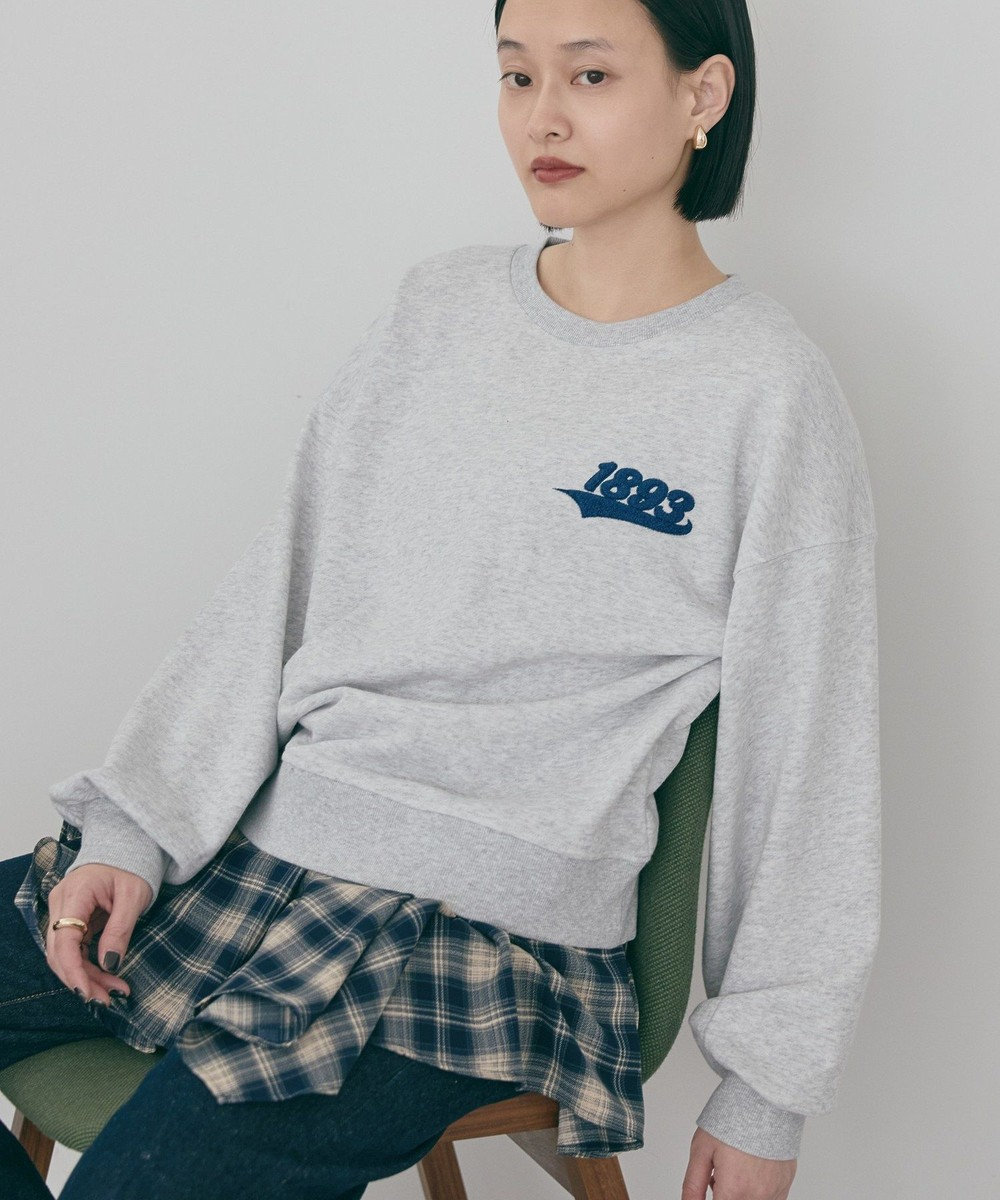 AMERICAN HOLIC ワンポイントサガラ刺繍裏毛プルオーバー 