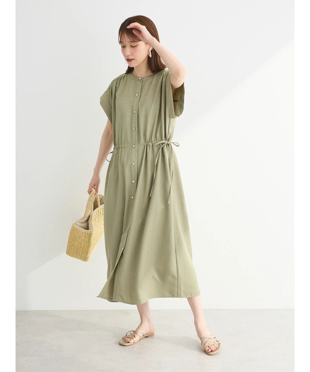 Green Parks ・ＥＬＥＮＣＡＲＥ　ＤＵＥリネンライクドロストワンピース 