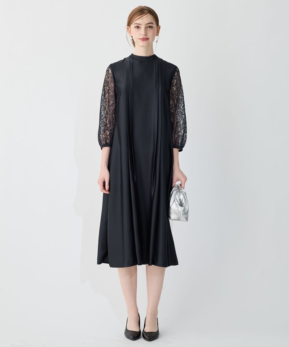 23区 【APPLAUDIR】ノーブルサテン レースコンビドレス 