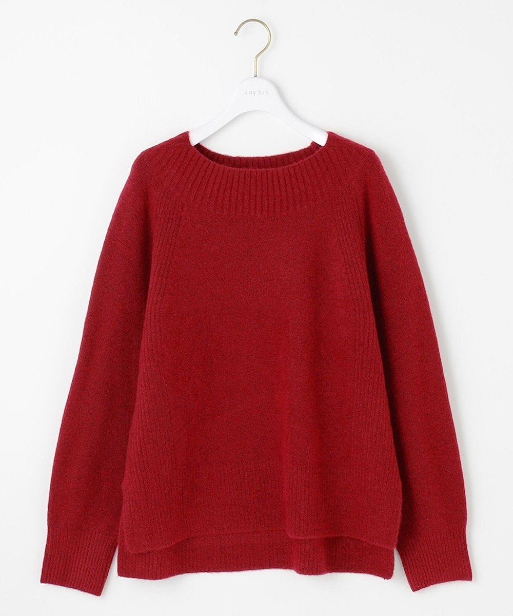 ANY SIS ボートネックAir ニット 