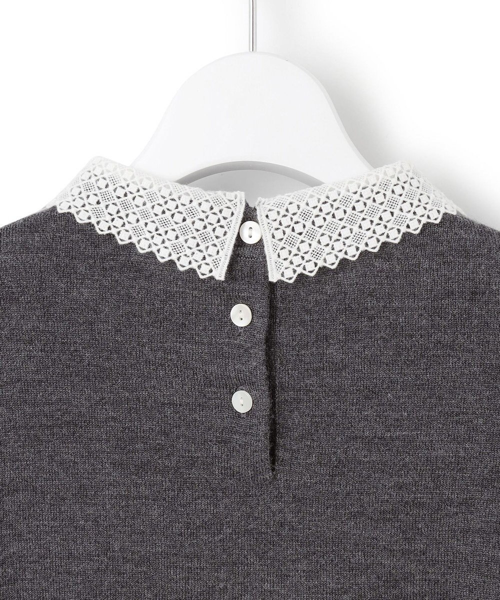 23区 【CLASSY.掲載/洗える】エンブロイダリー ジオメトリックレースコンビ ニット 