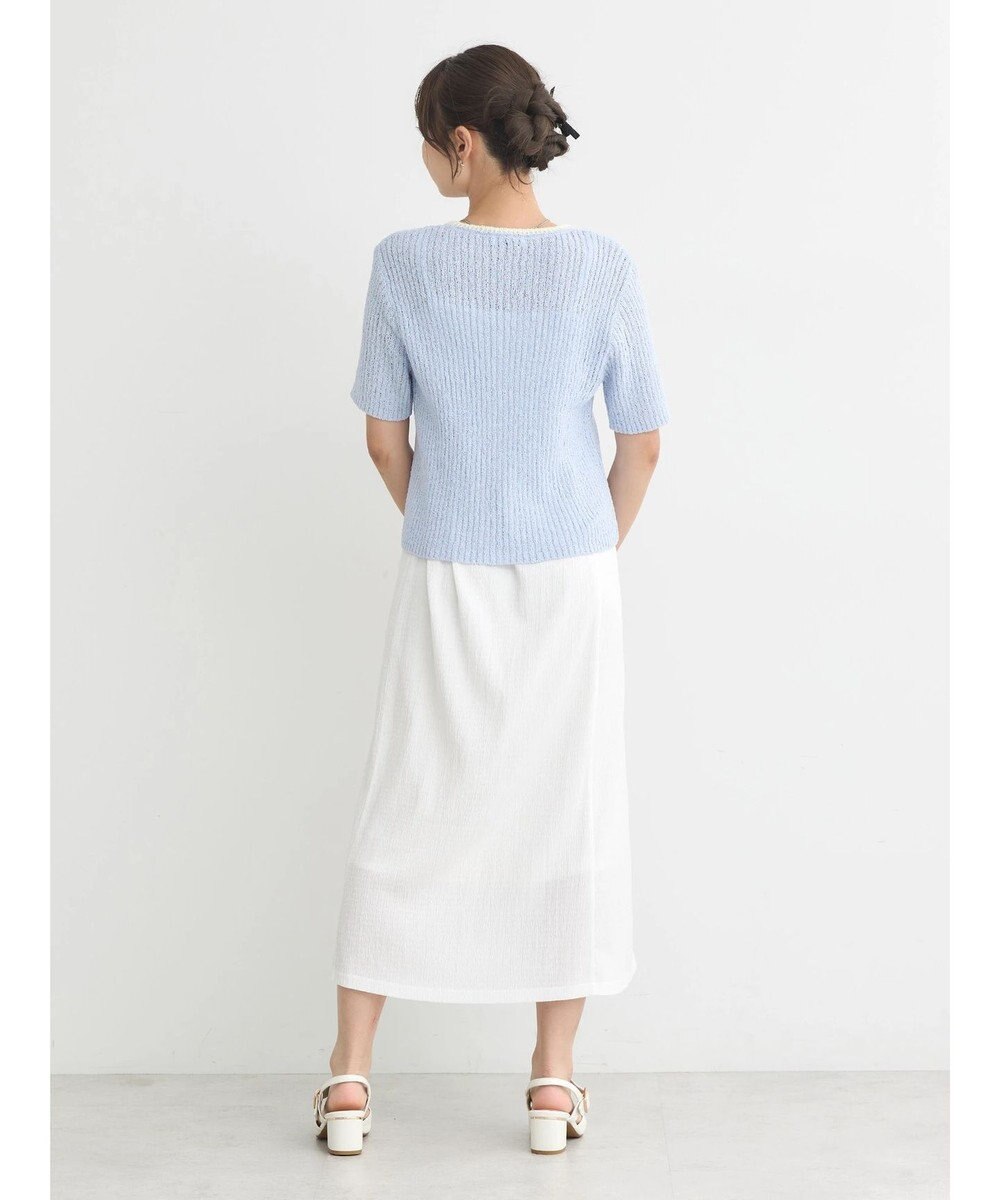 earth music&ecology バイカラーＶネックカーディガン 