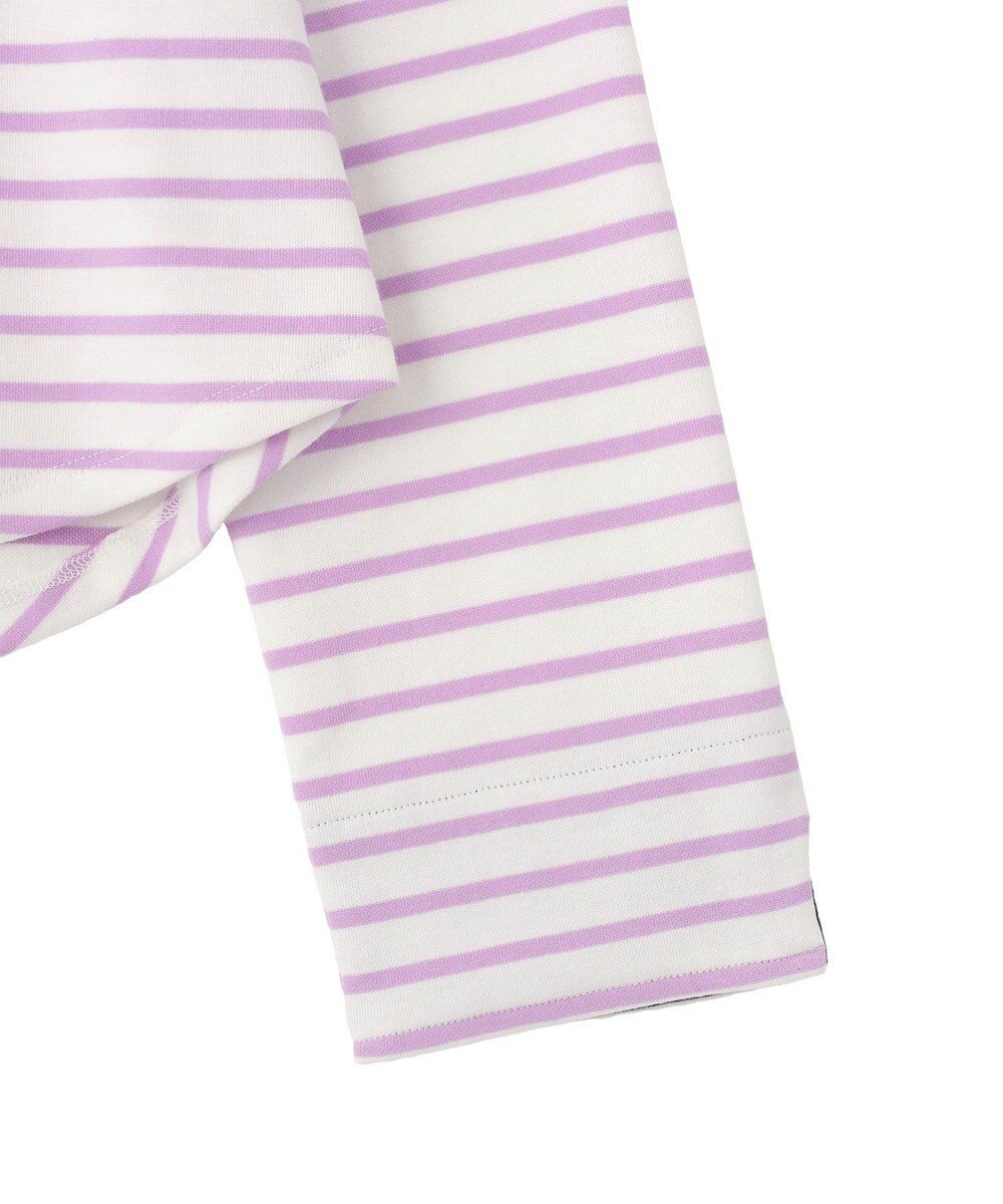 earth music&ecology バイカラースクエアネックボーダープルオーバー 