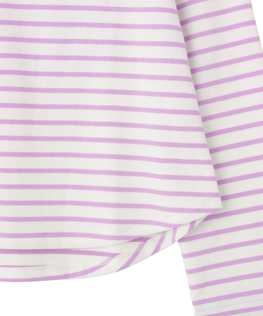 earth music&ecology バイカラースクエアネックボーダープルオーバー 