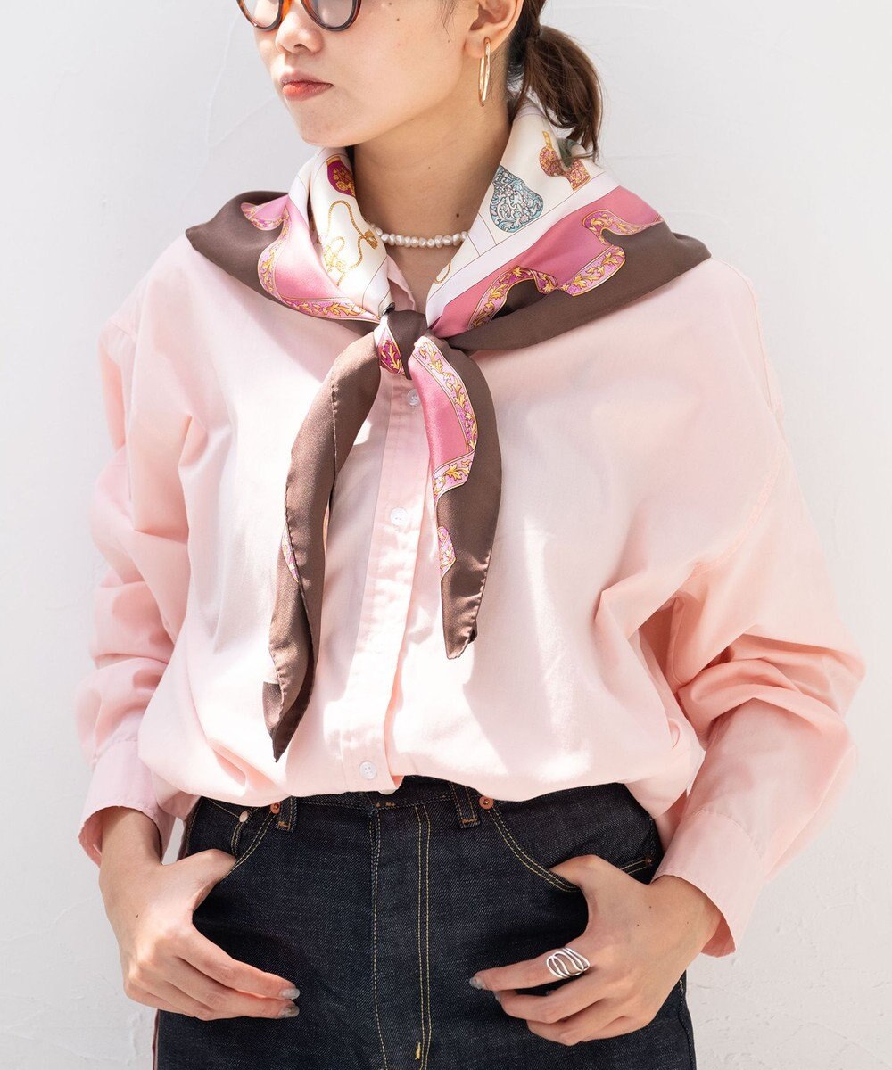 Marca 【伝統横濱スカーフ】香水瓶   大判 シルクツイル スカーフ 