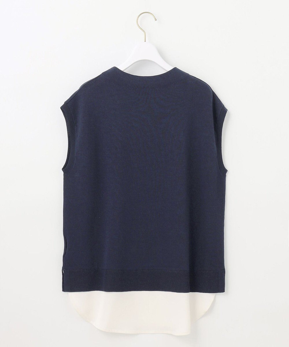 ANY SIS S 【洗える】フレンチスリーブシャツテール ニット 