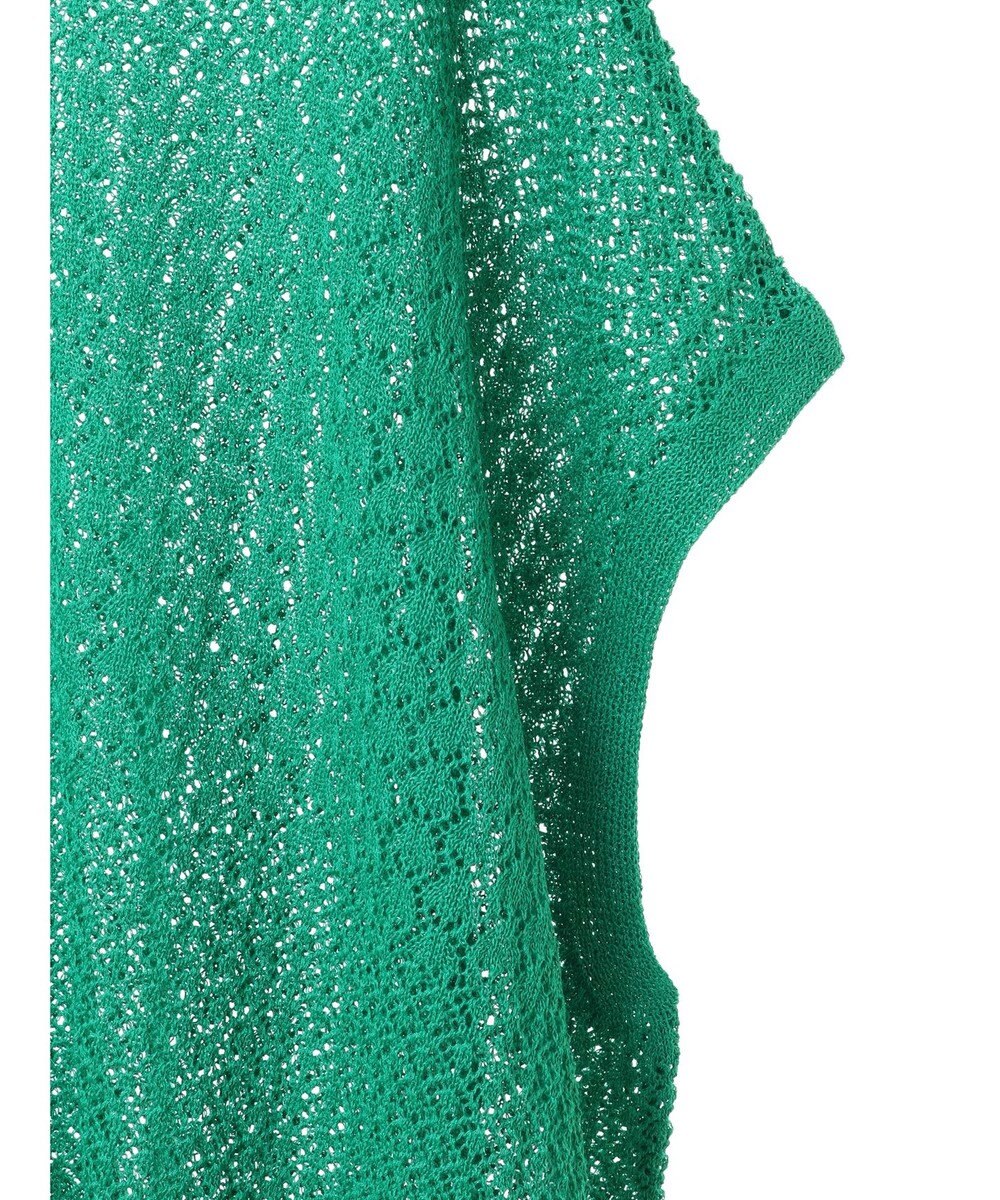 Green Parks 透かし柄ポンチョニットカーディガン 