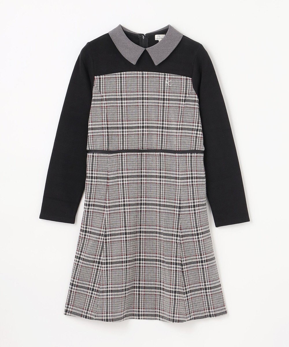 組曲 KIDS 【150-160㎝】レディチェック ワンピース 