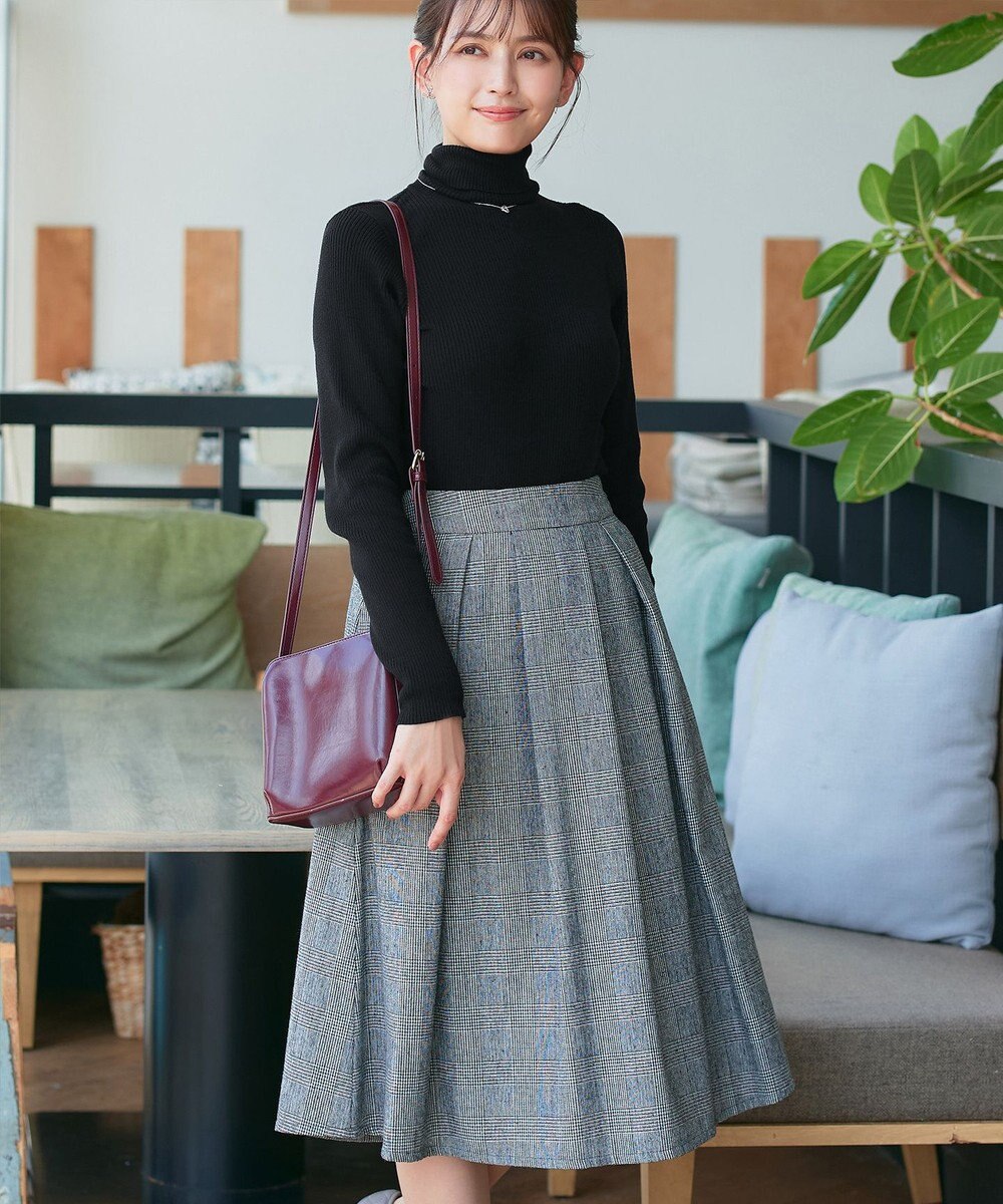 Tiaclasse 【新色追加・洗える】リブタートルニット 