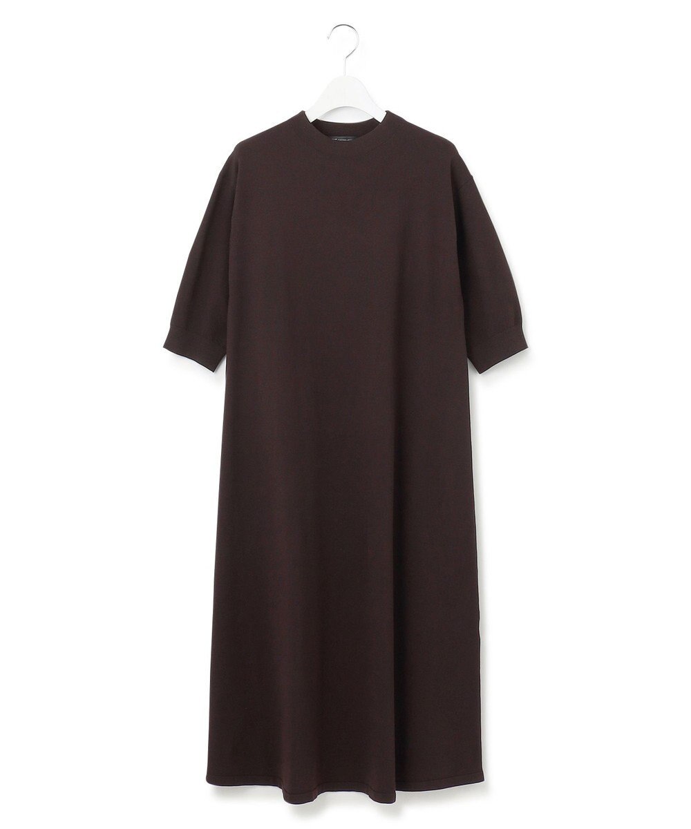 23区 S 【洗える】ヴィスコースストレッチ パフスリーブ ニットワンピース 