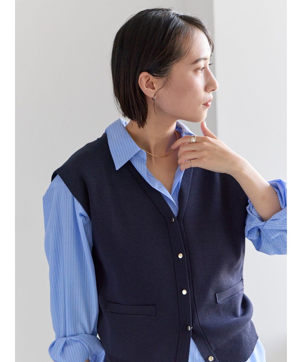 Te chichi 総針ポケット付きVネックベスト《2026 spring catalog item》 