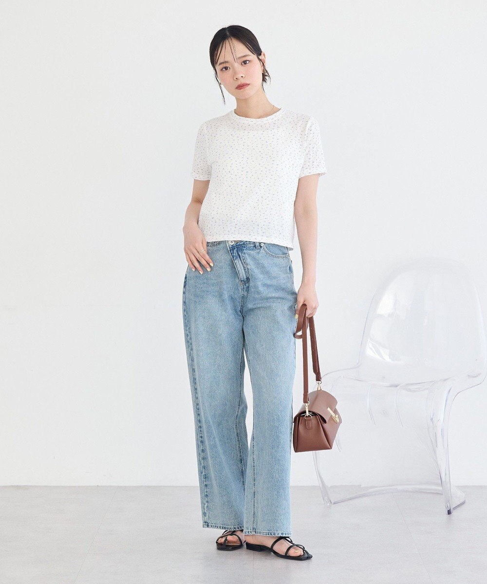 earth music&ecology アイレットミニ裏毛Tシャツ 