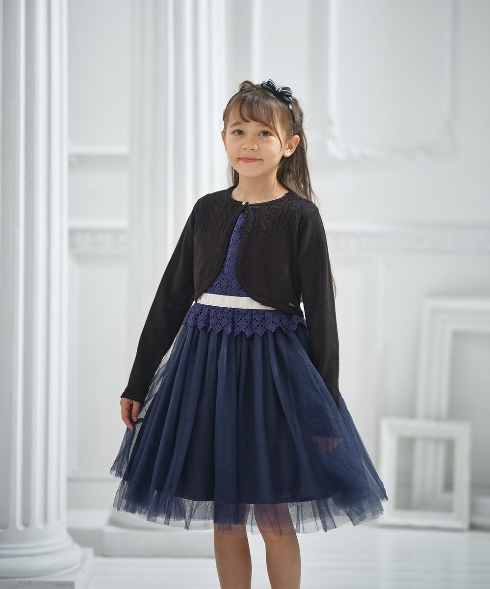 組曲 KIDS 【110-140㎝】フラワーレース ドレス 