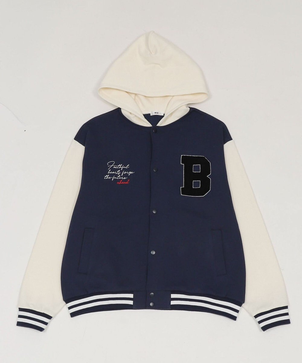 WEGO 【ユニセックス着用ITEM】スウェットフードスタジャン 