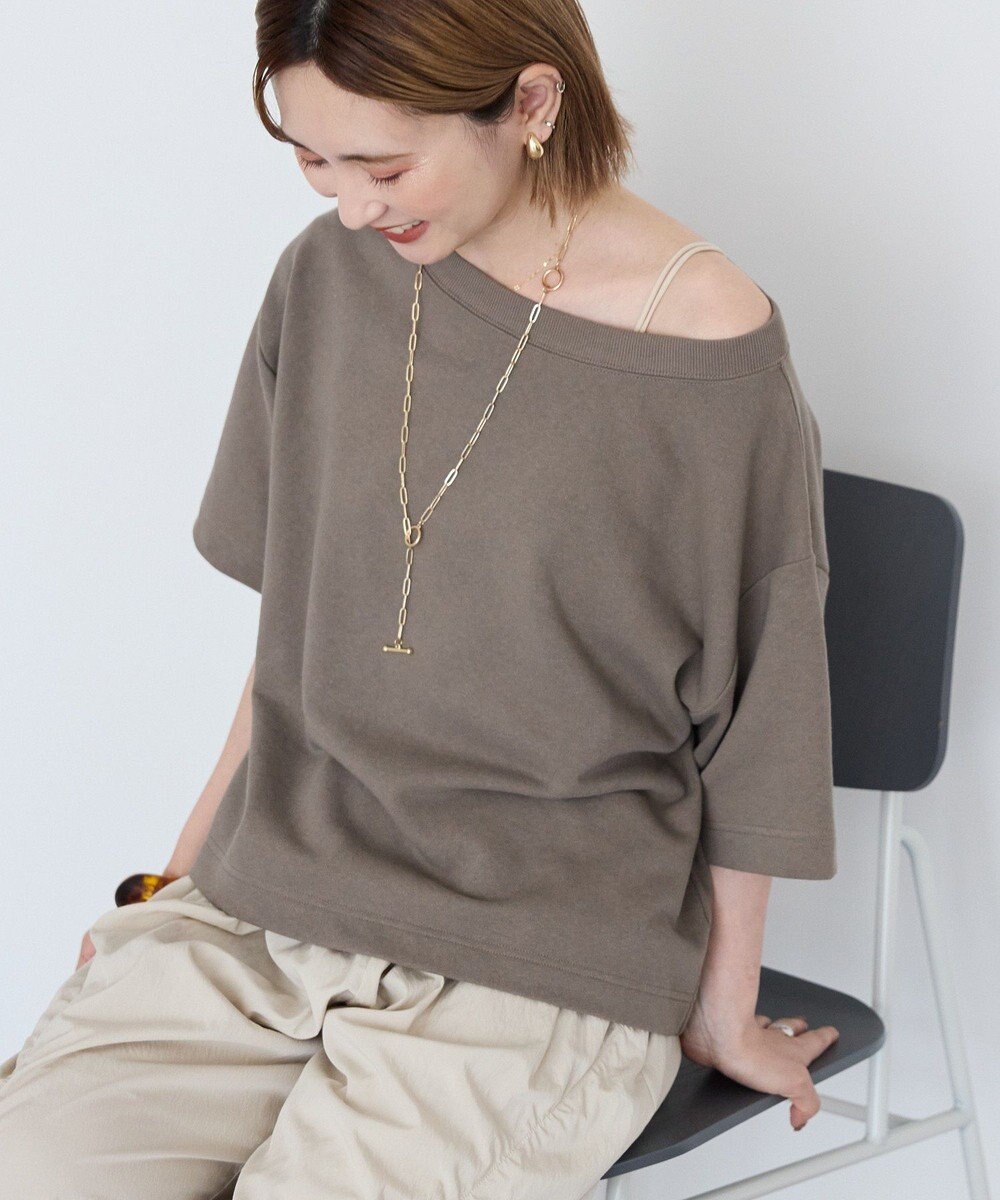 AMERICAN HOLIC 2WAYオフショルスウェット半袖プルオーバー 