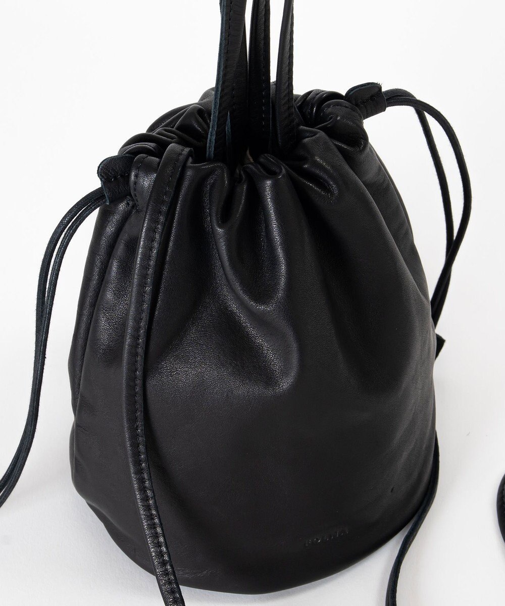 FOLNA RD ソフトレザー2WAY巾着ショルダーバッグ 