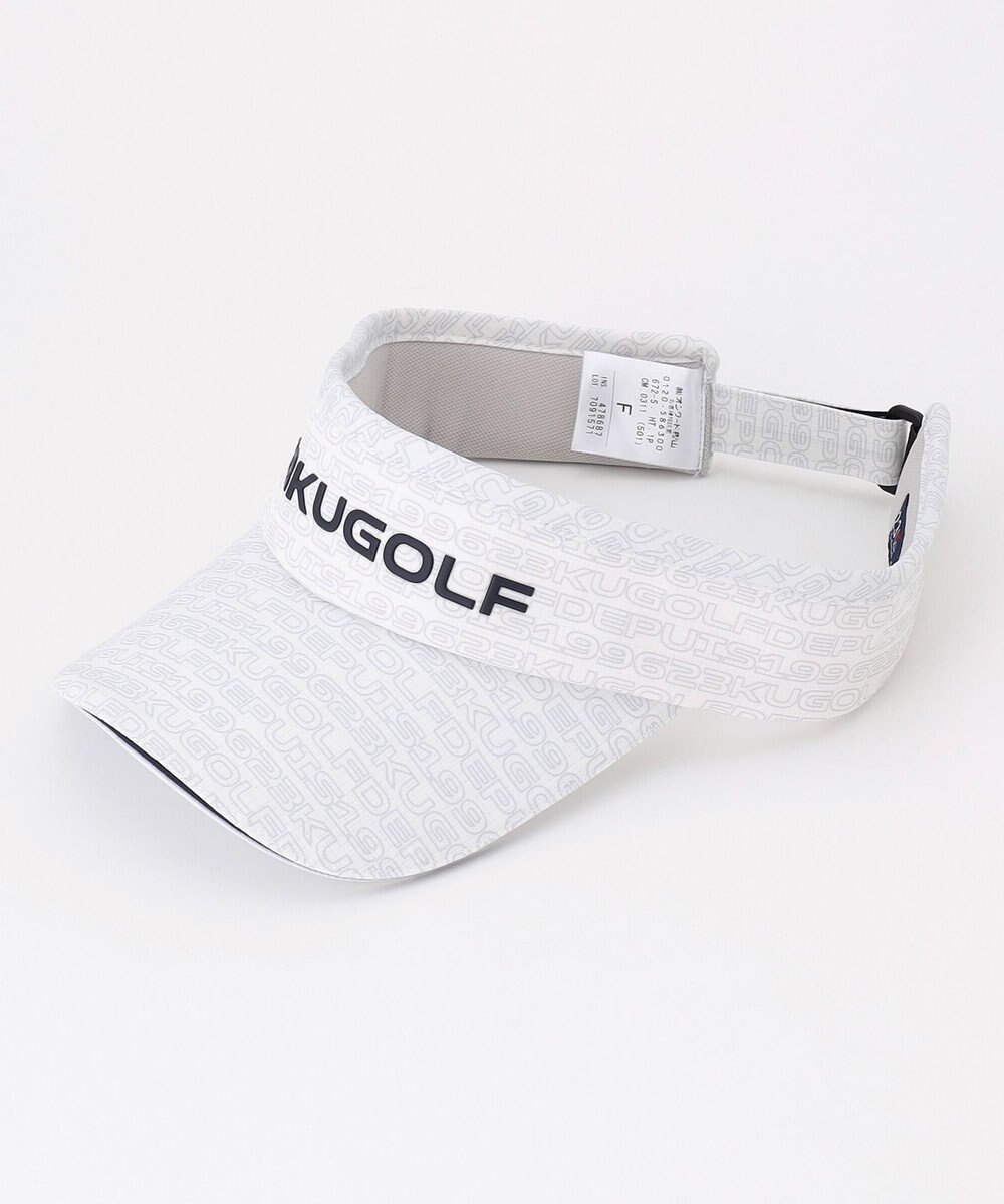 23区GOLF 【UNISEX】ロゴ総柄  ラウンディッシュ サンバイザー 
