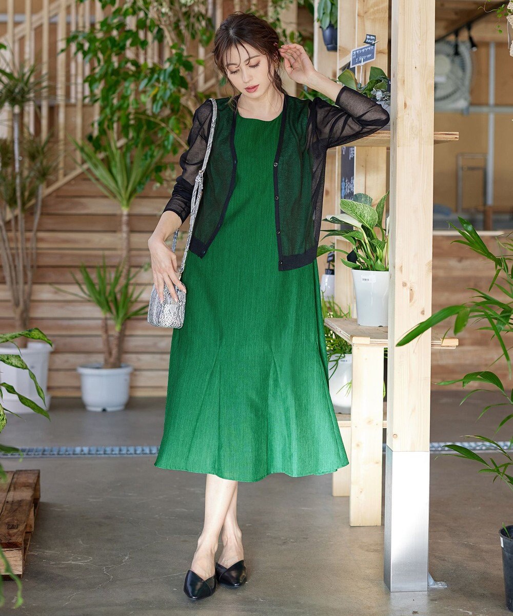 Tiaclasse シアーショートカーディガン 