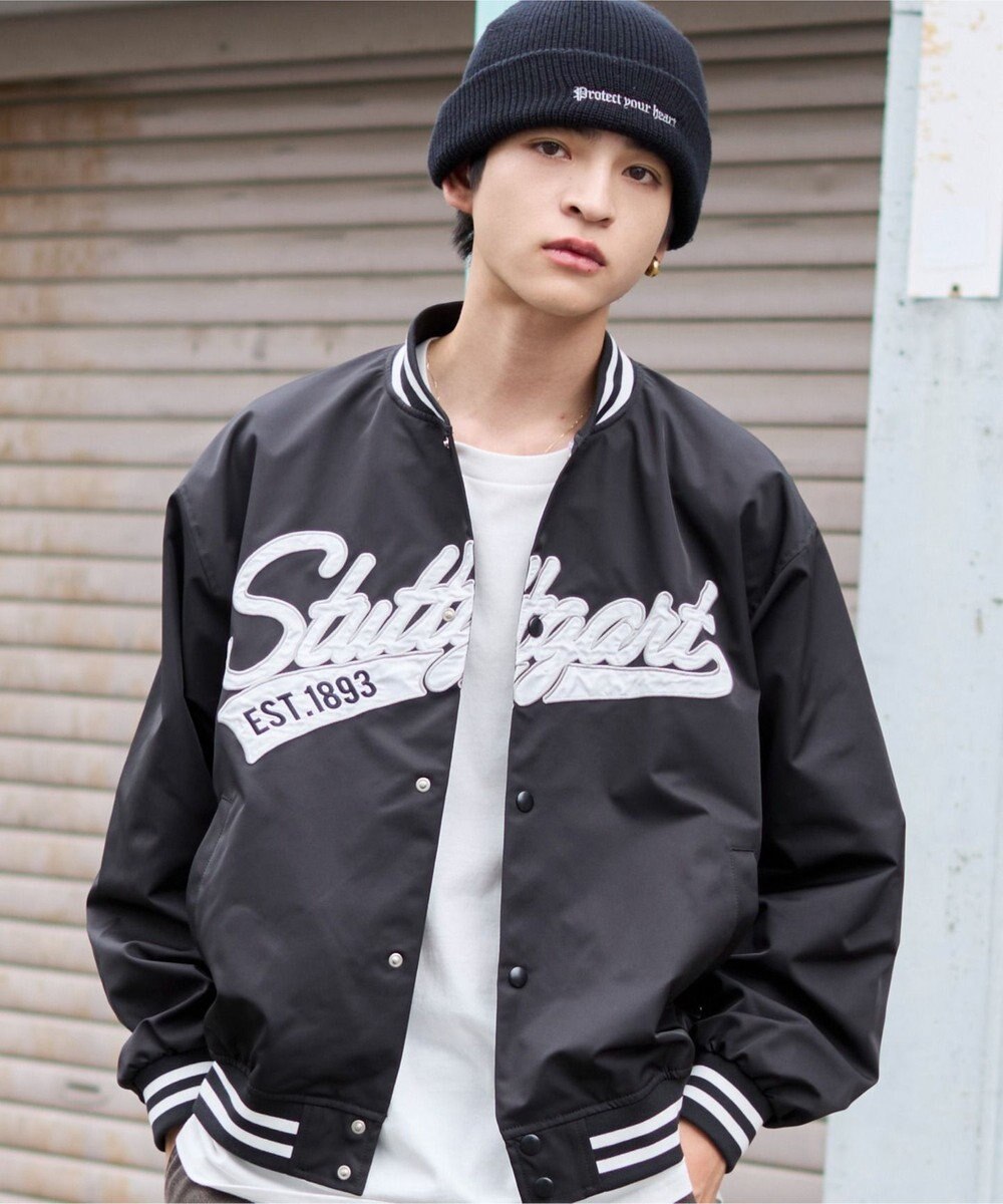 WEGO 【ユニセックス着用ITEM】2WAYフードワッペンスタジャン 