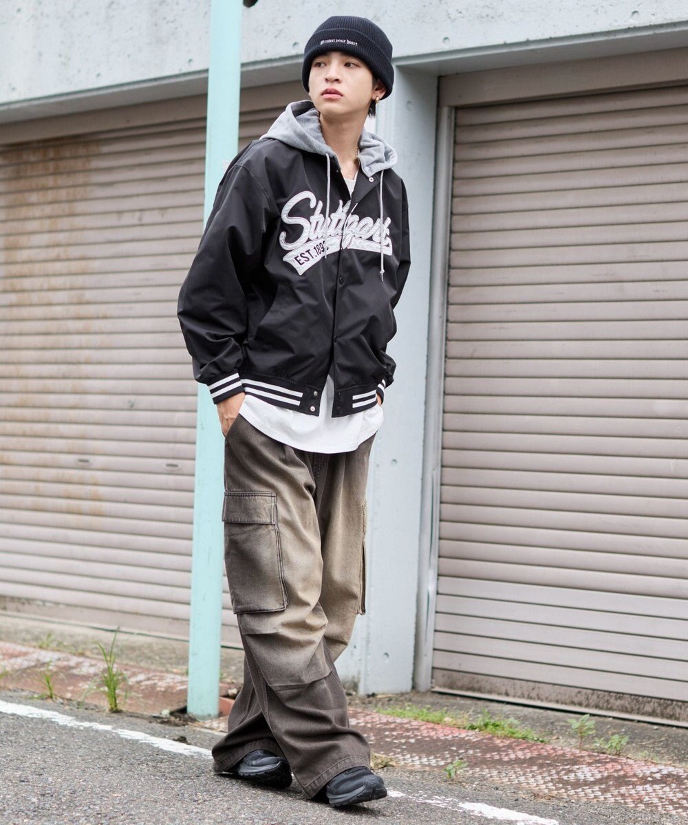 WEGO 【ユニセックス着用ITEM】2WAYフードワッペンスタジャン 