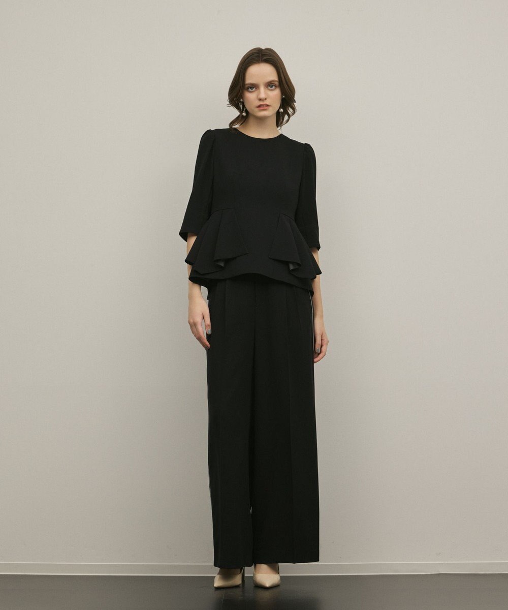 GRACE CONTINENTAL トリアセペプラムトップ 