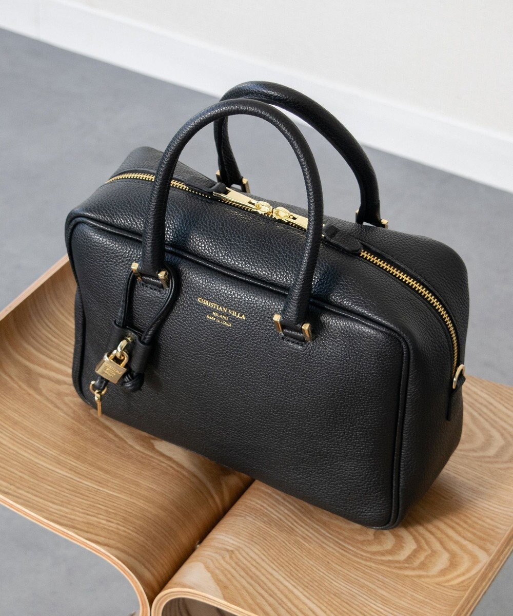 INTER-CHAUSSURES 【CHRISTIAN VILLA】ベーシックレザーハンドバッグ 