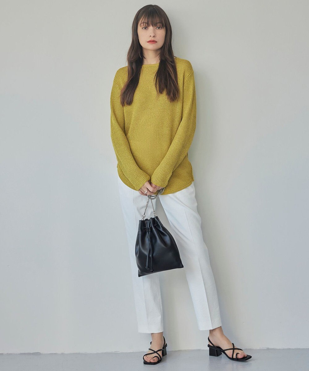 ICB 【洗える】 ペーパーブレンドシャインニット プルオーバー 