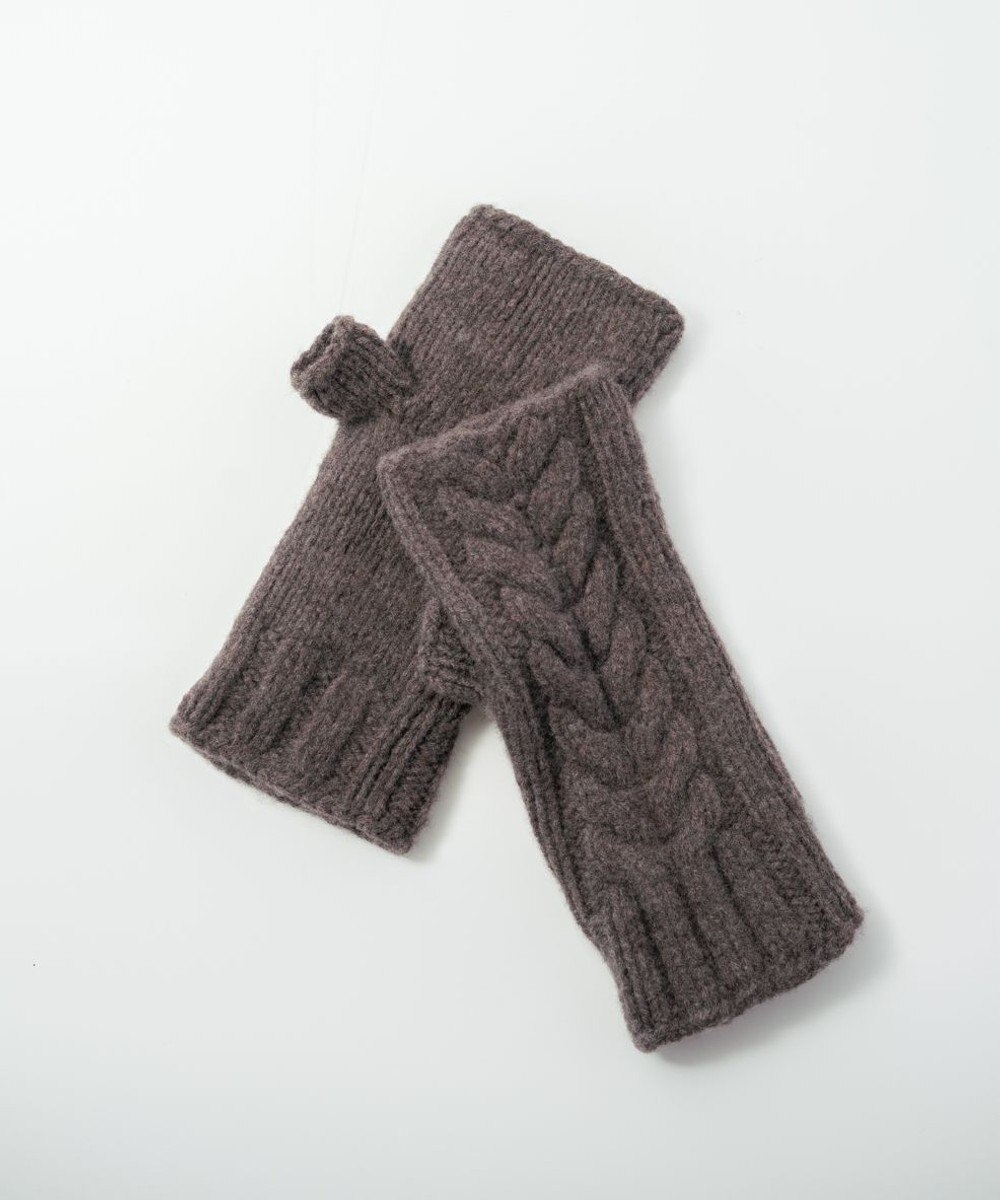 AND WOOL 〈上質な素材と手仕事から生まれた優しいニット〉メリノウール・ケーブルアームウォーマー 