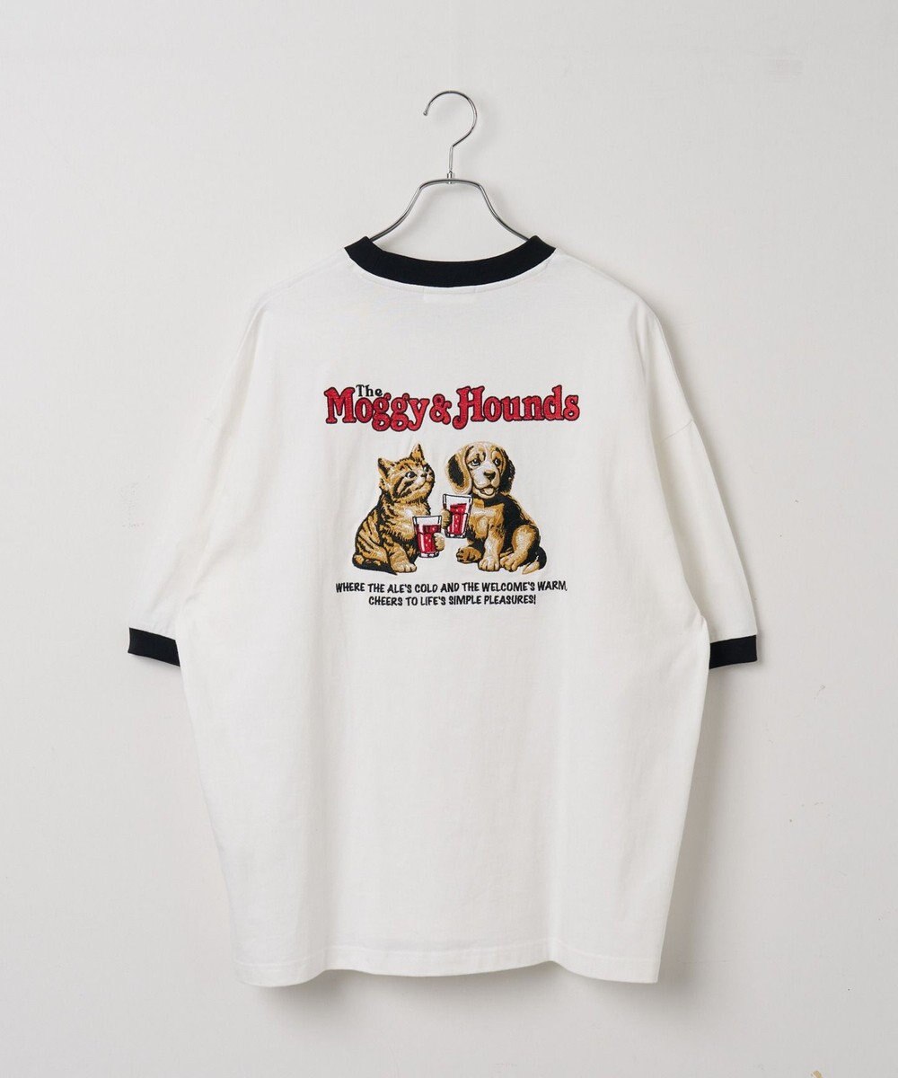 WEGO モチーフ刺繍リンガーT 