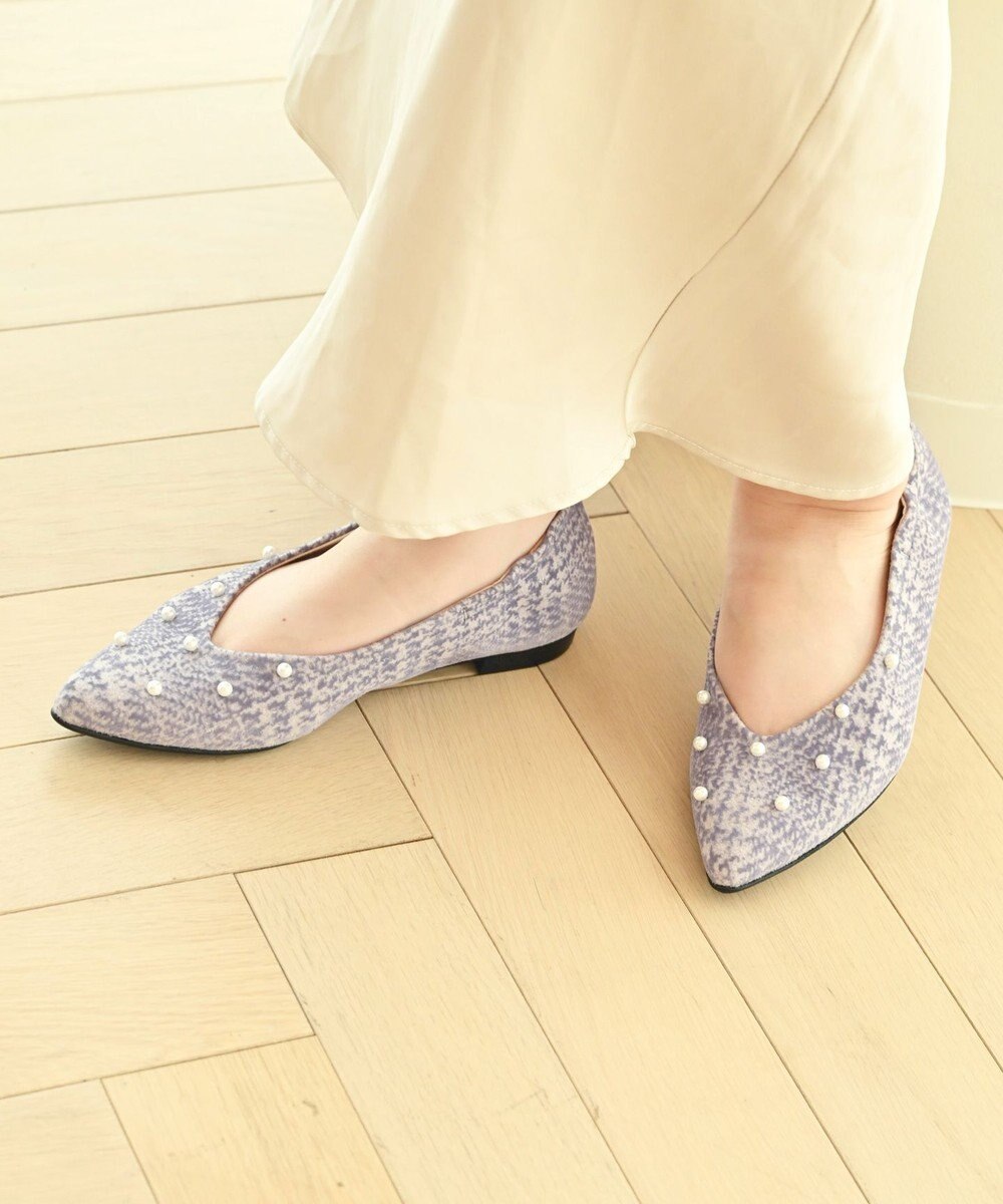 nouvelleRobe Oū 【本革・高反発】Pearl decoration ポインテッドトゥパンプス 