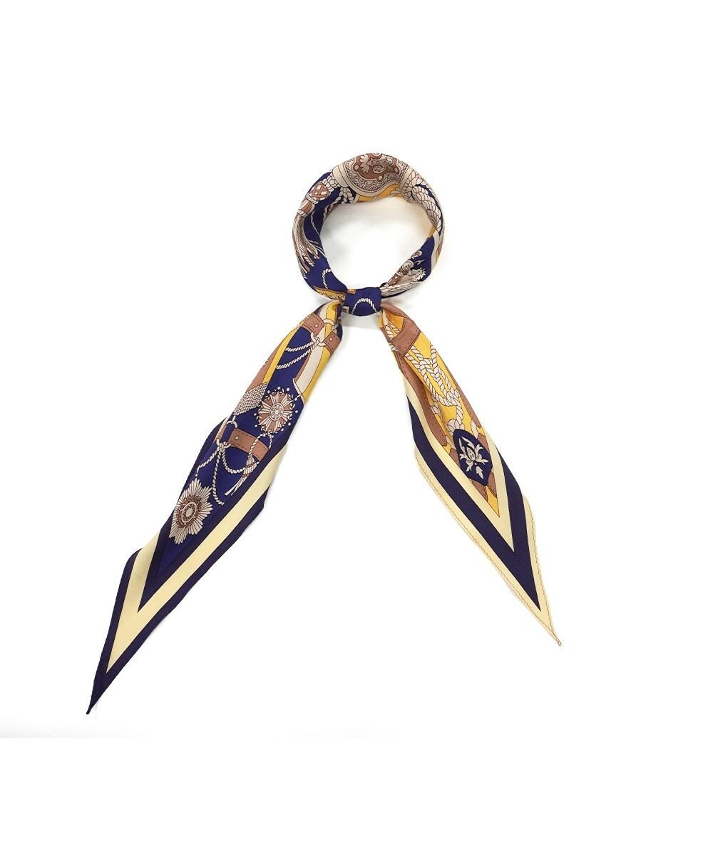 Marca 【Marcaオリジナル】バイカラーベルト シルクツイル 菱形スカーフ 