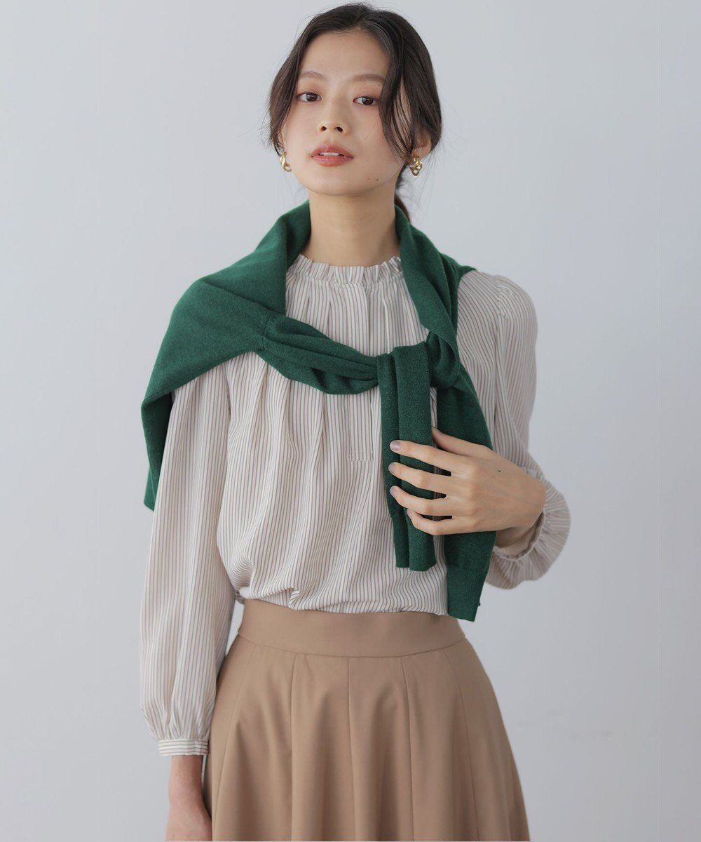 組曲 S ライトデシンフリル襟 ブラウス 