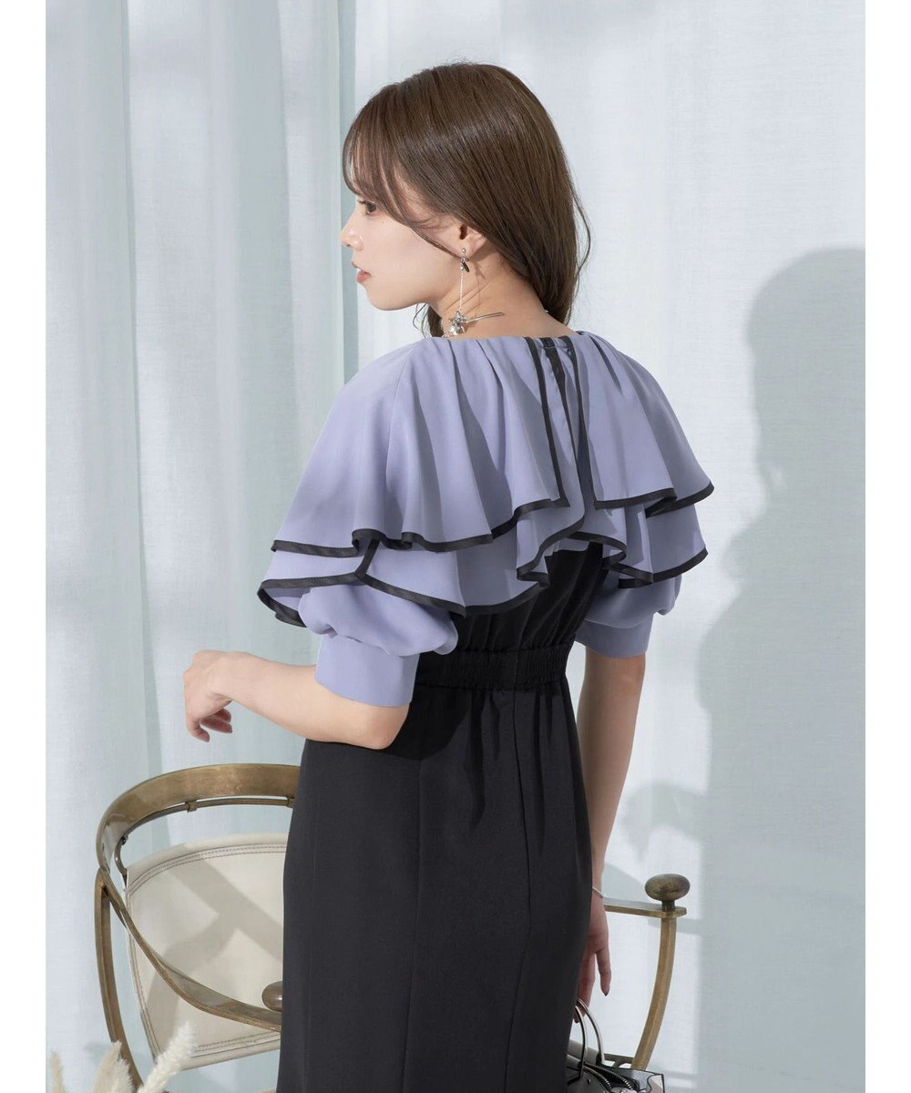 earth music&ecology パイピング衿付きドッキングワンピース 